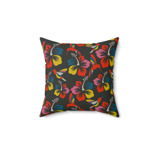 Humming Bloom Throw Pillow