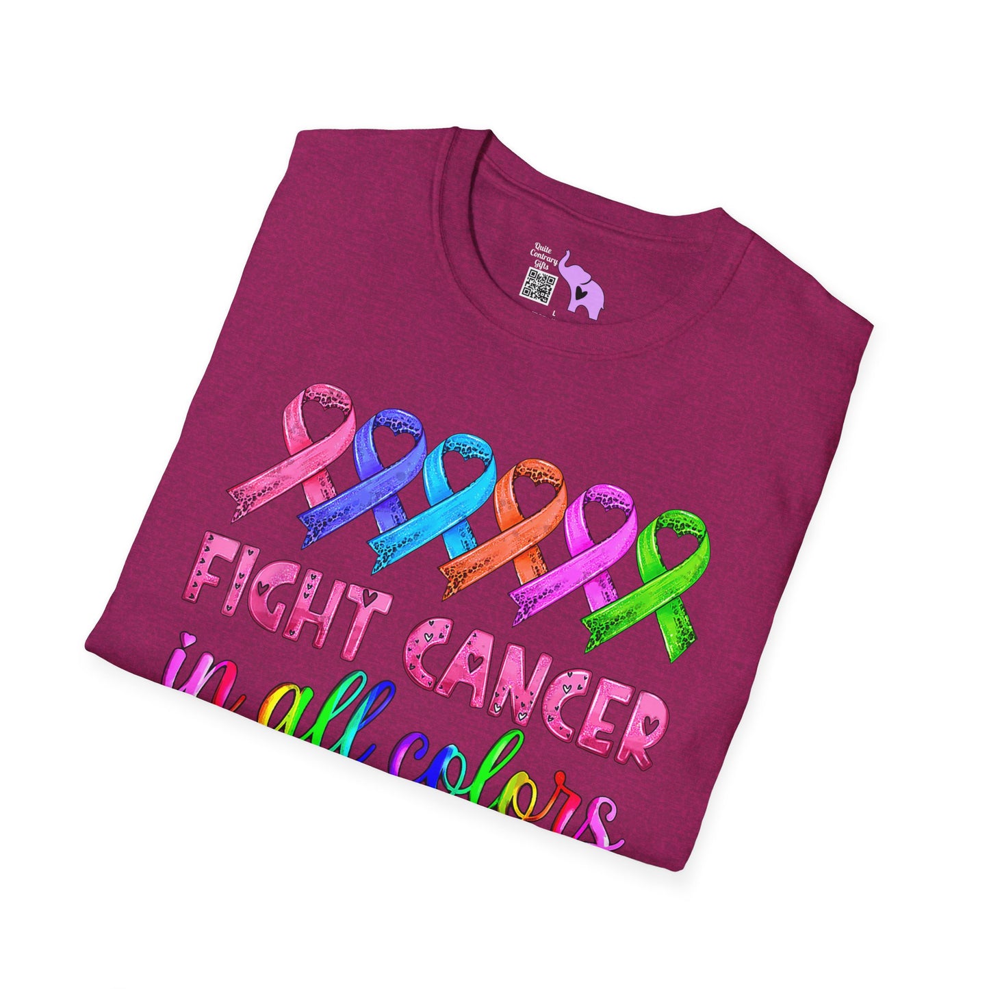 Fight Cancer in All Colors 4 Adult T-shirt