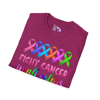 Fight Cancer in All Colors 4 Adult T-shirt