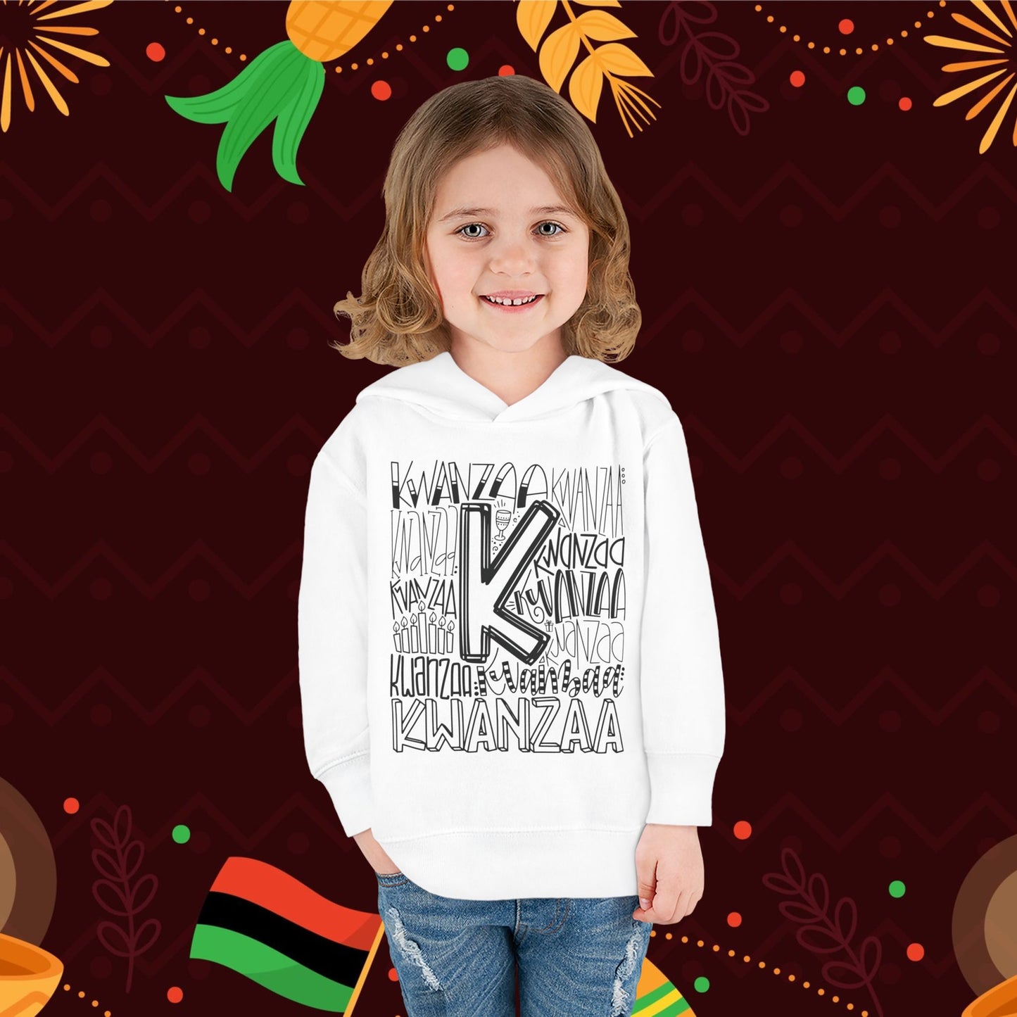 Kwanzaa Wordcloud Toddler Hoodie