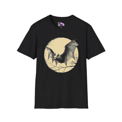 Bat Over Moon 2 Adult T-shirt