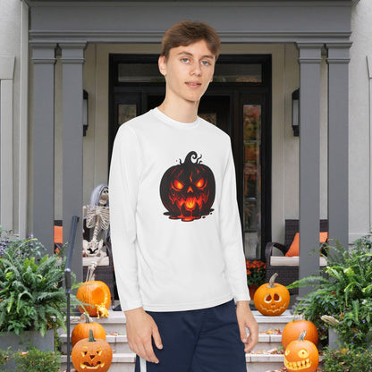 ""Inferno Jack-O’-Lantern Youth Long Sleeve Tee