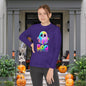 Neon Ghostly Boo Youth Long Sleeve Tee