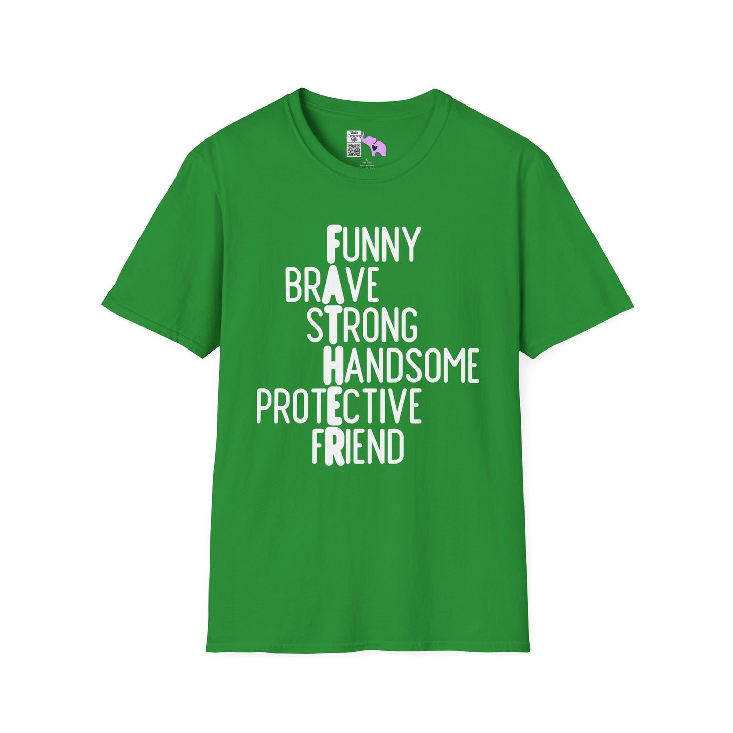 Father-Funny, Brave, Strong, Handsome, Protective, Friend Adult T-shirt