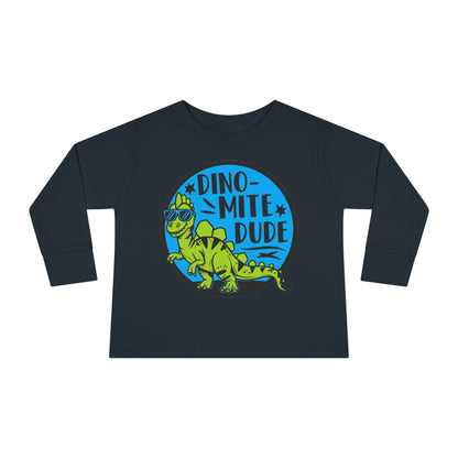 Dino-Mite Dude Toddler Long Sleeve Tee