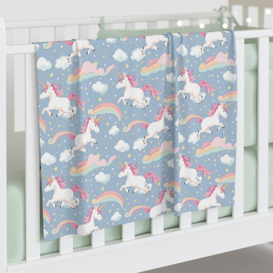 Snuggle Sky Unicorns Baby Swaddle Blanket