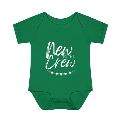 New To The Crew Infant Baby Rib Bodysuit