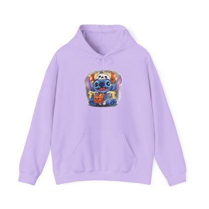 Stitch in Skeleton Costume Heavy Blend™ Hooded Sweatshirt