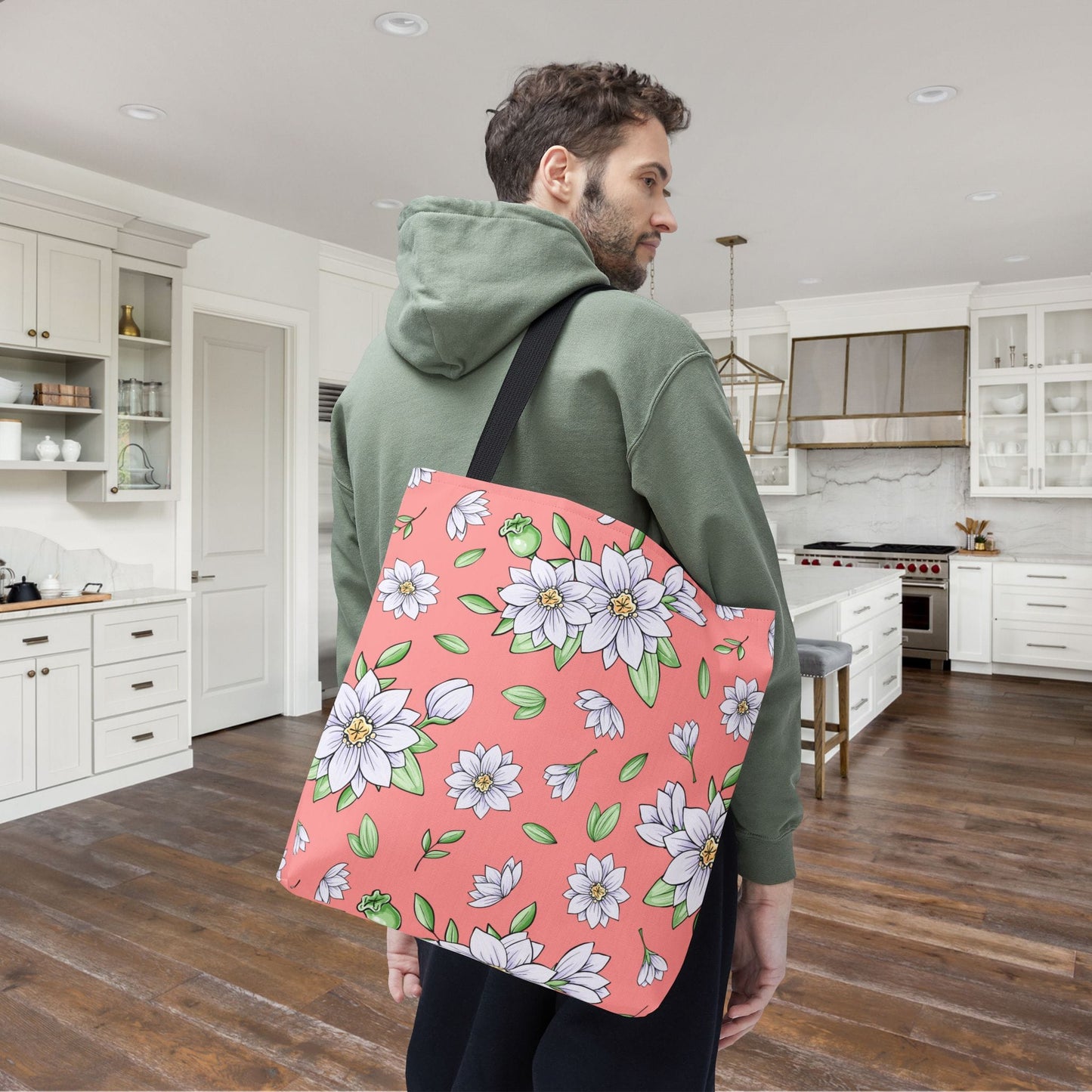 Jasmine Blush Garden Canvas Tote Bag