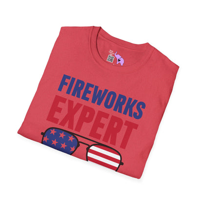 Fireworks Expert If I Run You Run Adult T-shirt