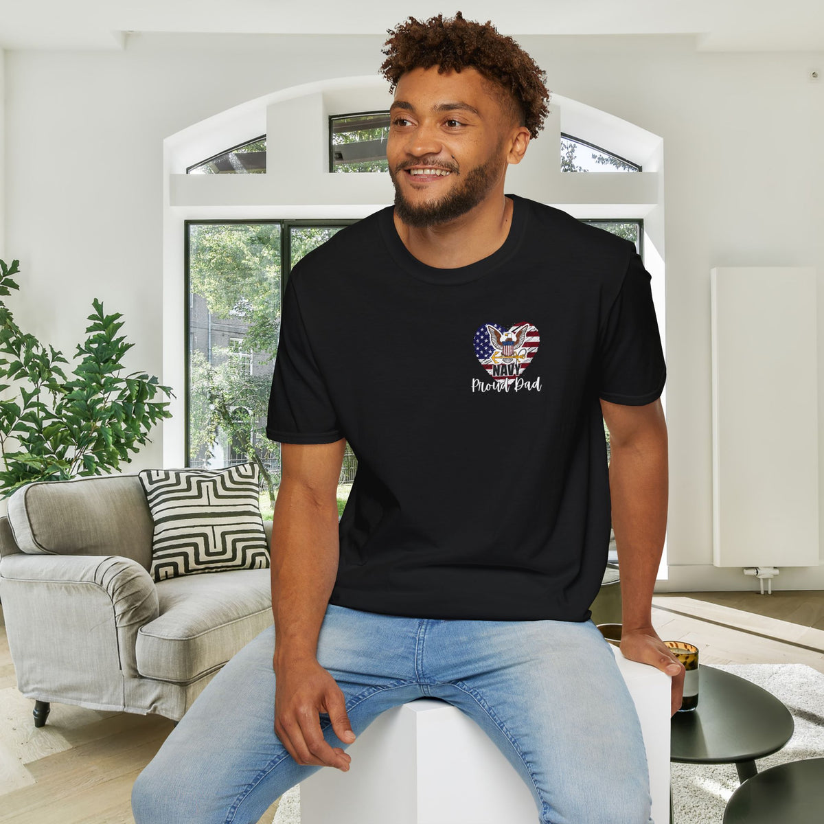 Proud Dad of Sailor US Navy Daughter Adult T-shirt