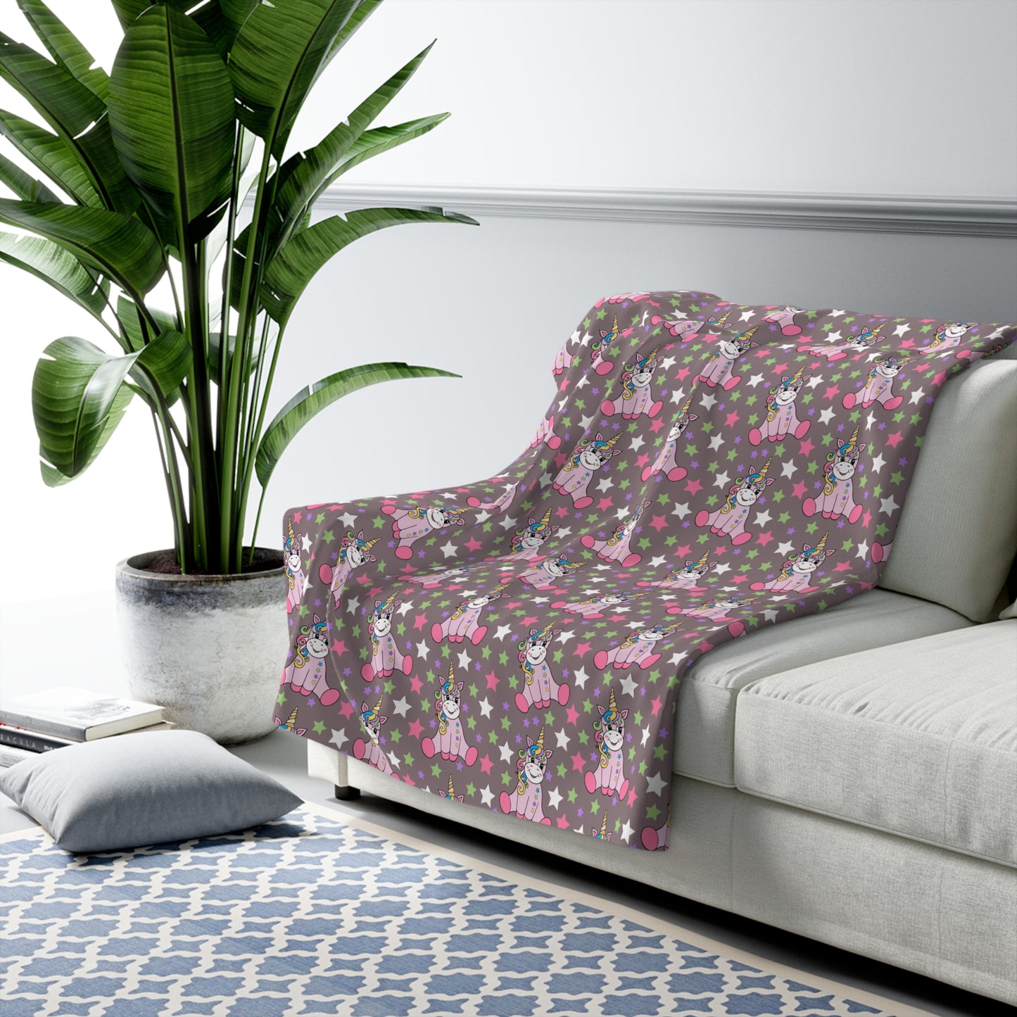 Stardust Unicorn Dreams Sherpa Fleece Blanket