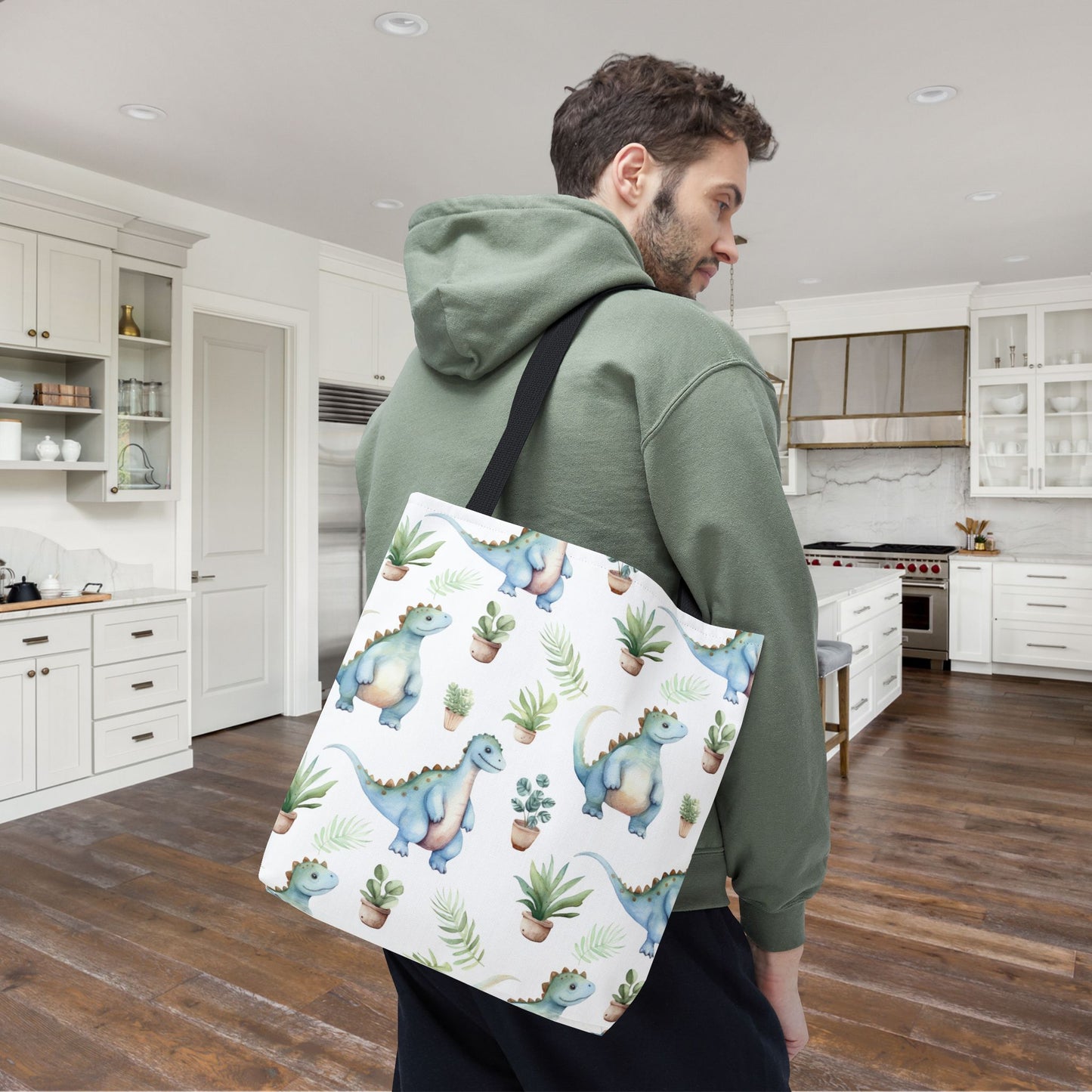 Adorable Dinosaurs Canvas Tote Bag