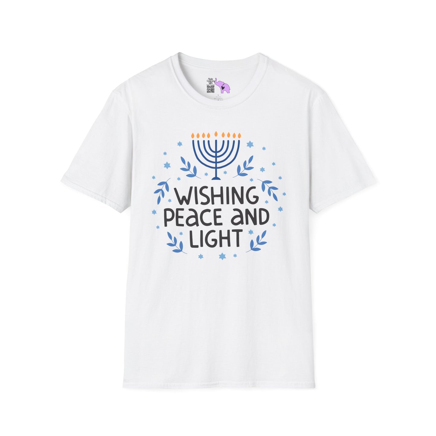 Hanukkah Wishing Peace & Light Adult T-shirt