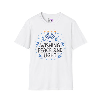Hanukkah Wishing Peace & Light Adult T-shirt