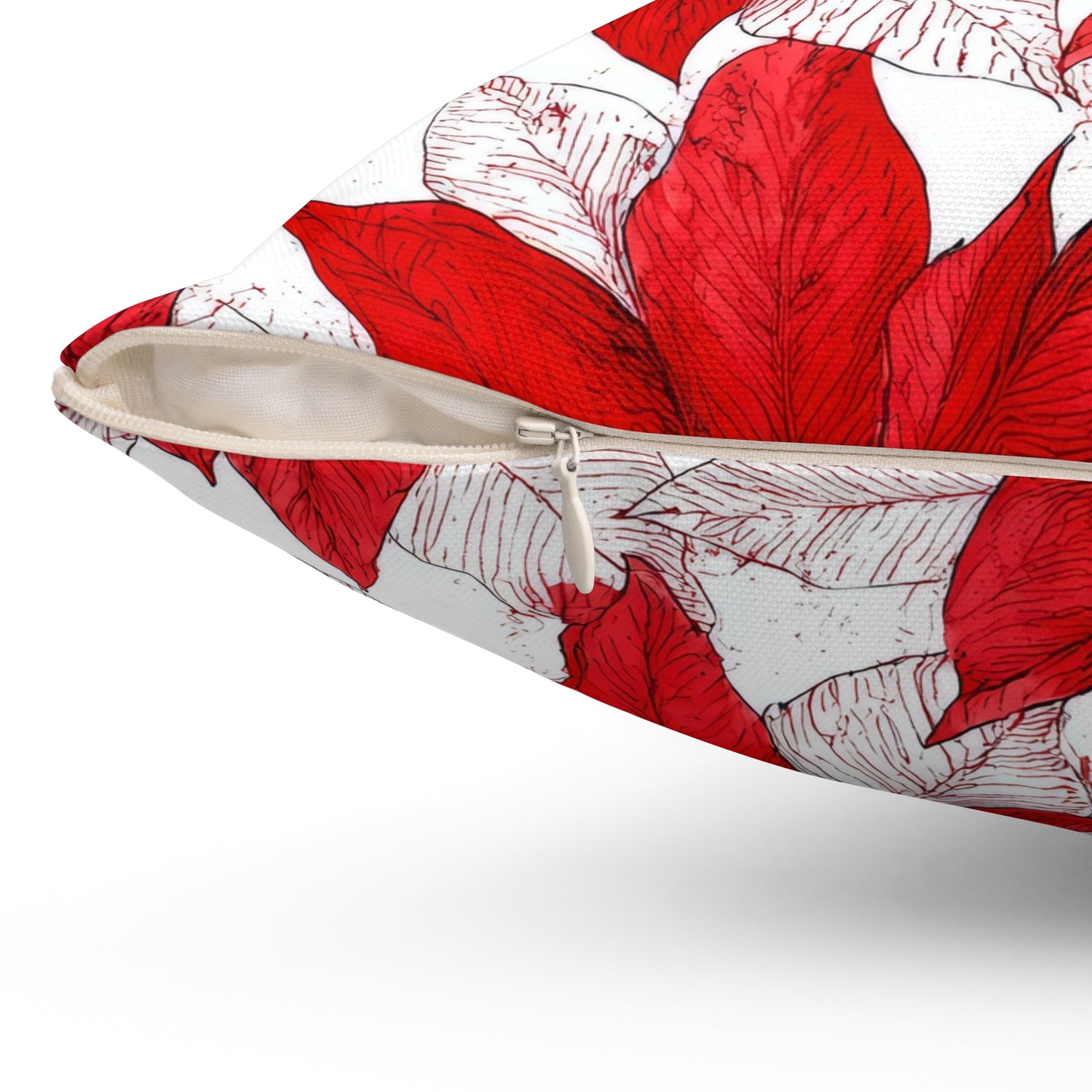 Christmas Blossom Sketch Throw Pillow