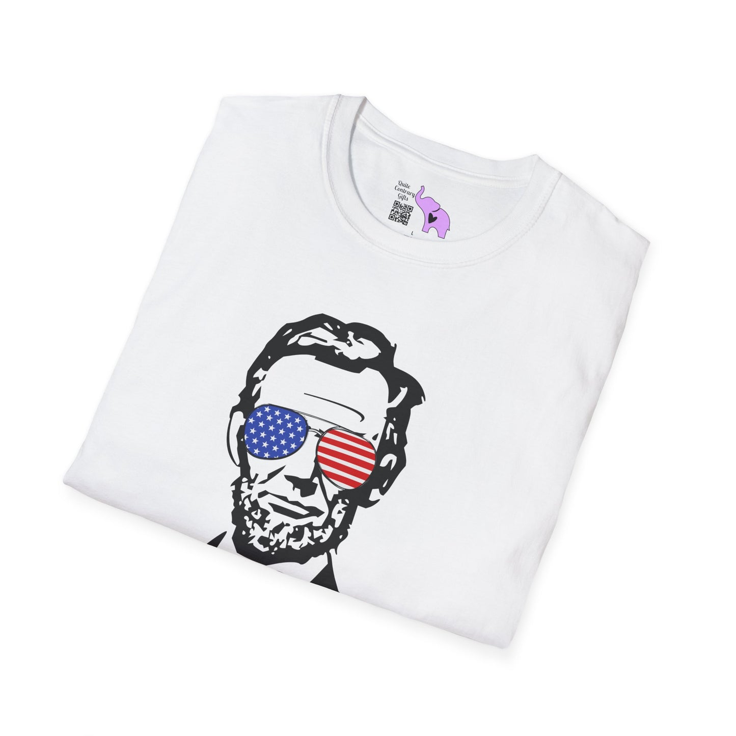 Abraham Lincoln w/Flag Sunglasses T-shirt