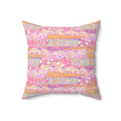 Wild Tropic Collage Throw Pillow