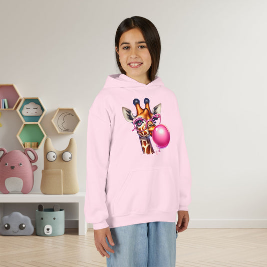 Girraffe Blowing Bubble Youth Heavy Blend Hoodie