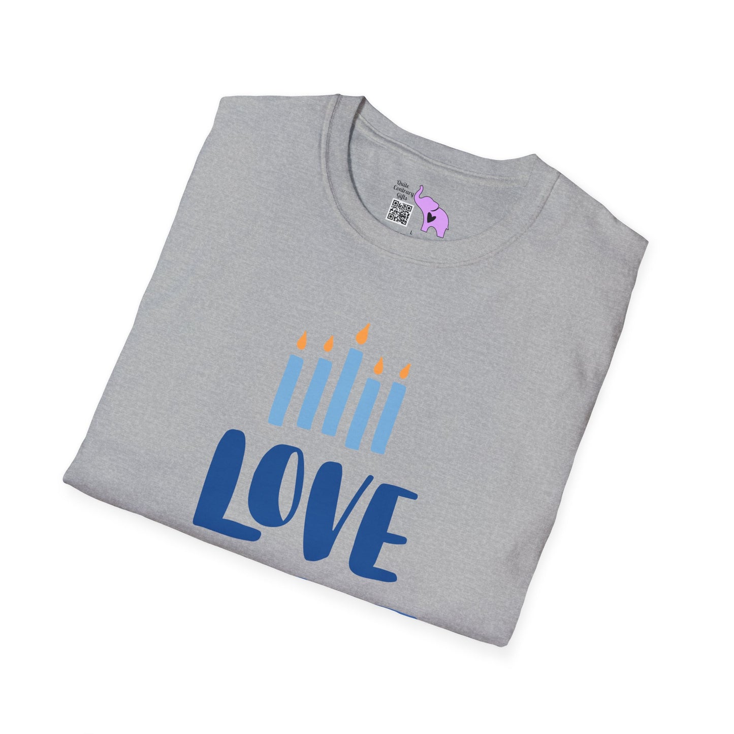 Hanukkah Love Light Latkes Adult T-shirt