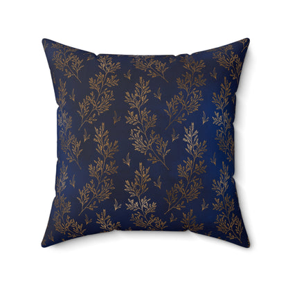 Gilded Twilight Foliage Throw Pillow