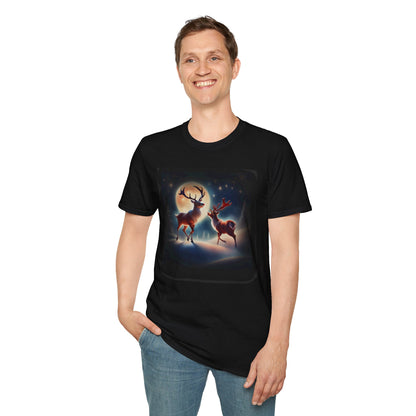 Reindeer Playing in North Pole T-shirt