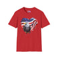 American Flag Heart w/Eagle Adult T-shirt