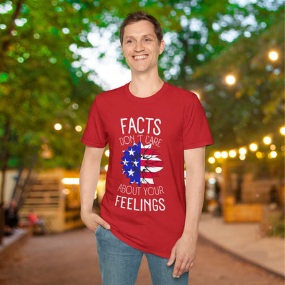 Facts Don't Care About Your Feelings American Flag Adult T-shirt