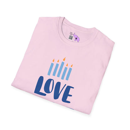Hanukkah Love Light Latkes Adult T-shirt