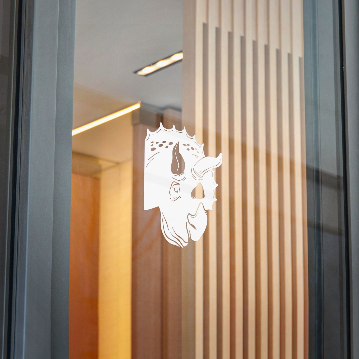 Triceratops Peek-A-Boo Decal