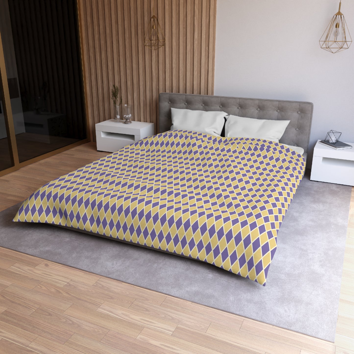 Violet & Sun Harlequin Microfiber Duvet Cover