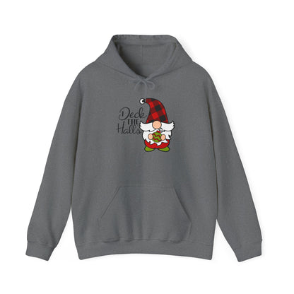 Deck the Halls Plaid Gnome Adult Heavy Blend™ Hoodie
