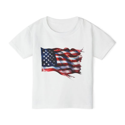 Distressed American Flag Heavy Cotton™ Toddler T-shirt