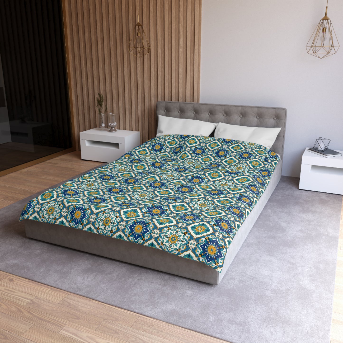 Mediterranean Lace Microfiber Duvet Cover