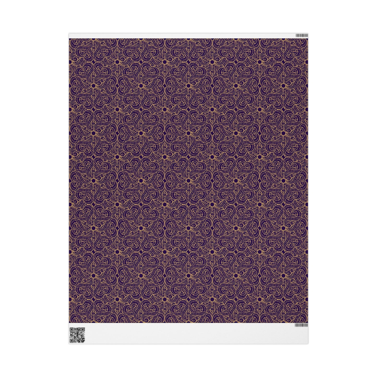 Golden Amethyst Radiance Mandala Wrapping Paper