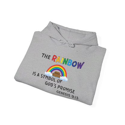 The Rainbow is a Symbol of God's Promise Heavy Blend™ Hooded Sweatshirt