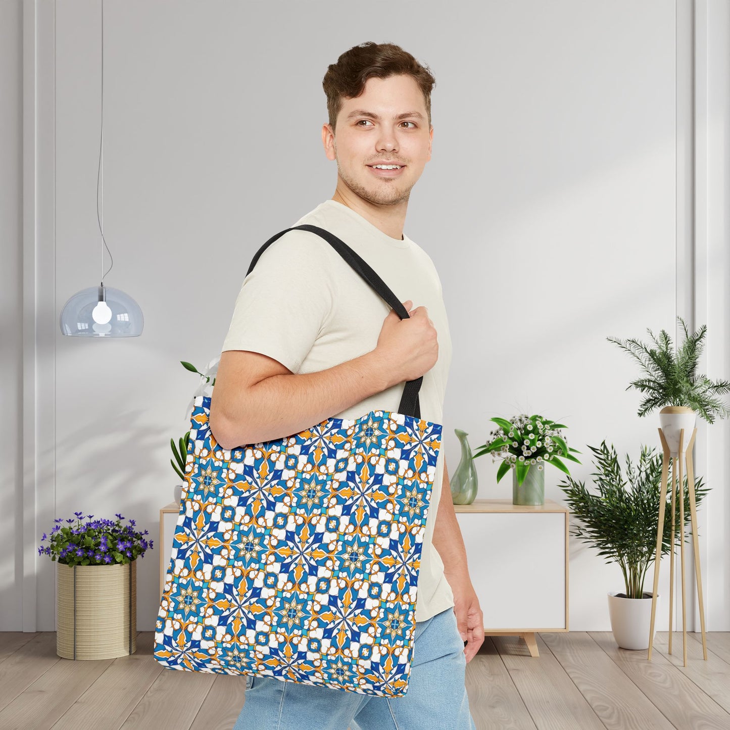 Talavera Sunburst Canvas Tote Bag