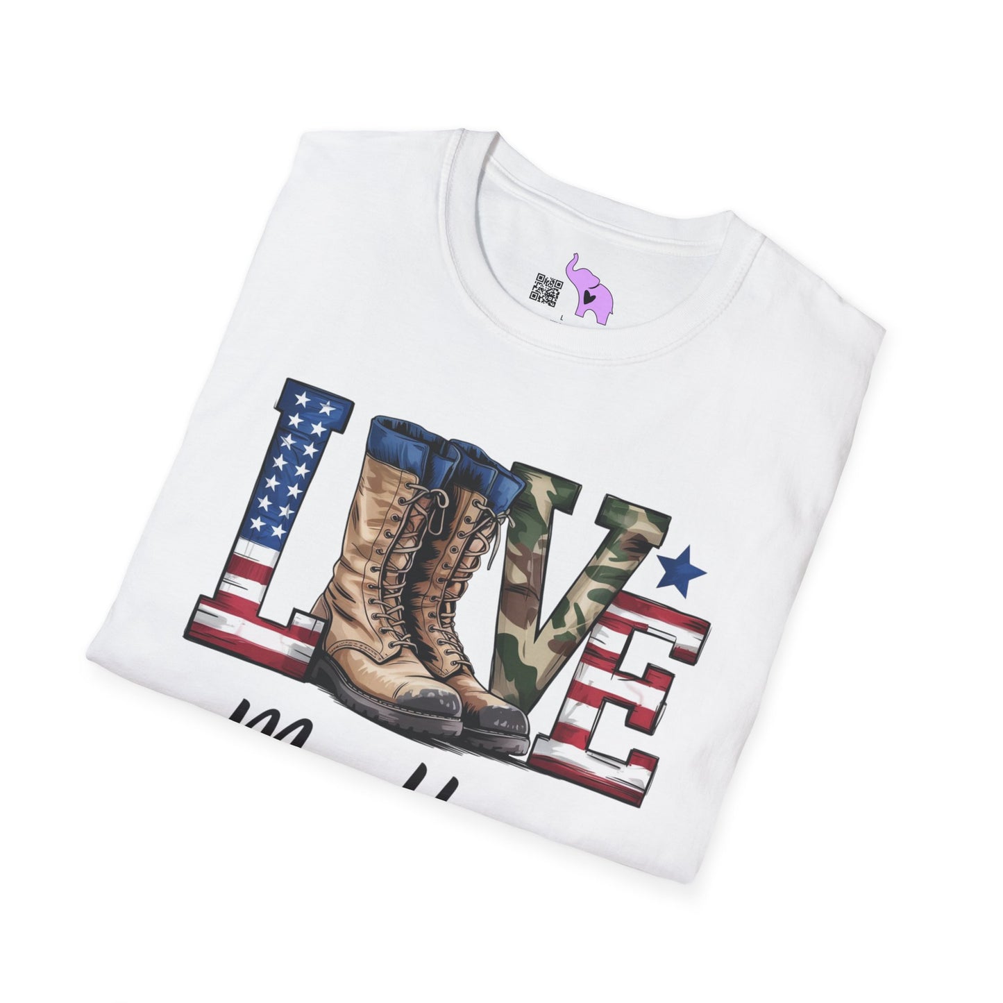 Love My Hero (Military Boots) Adult T-Shirt