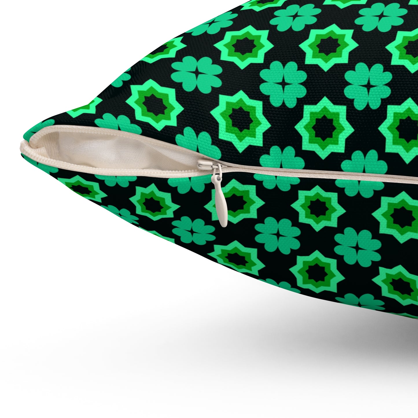 Clover Bloom Burst Throw Pillow
