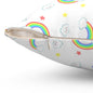 Rainbow Smiles & Stars Throw Pillow