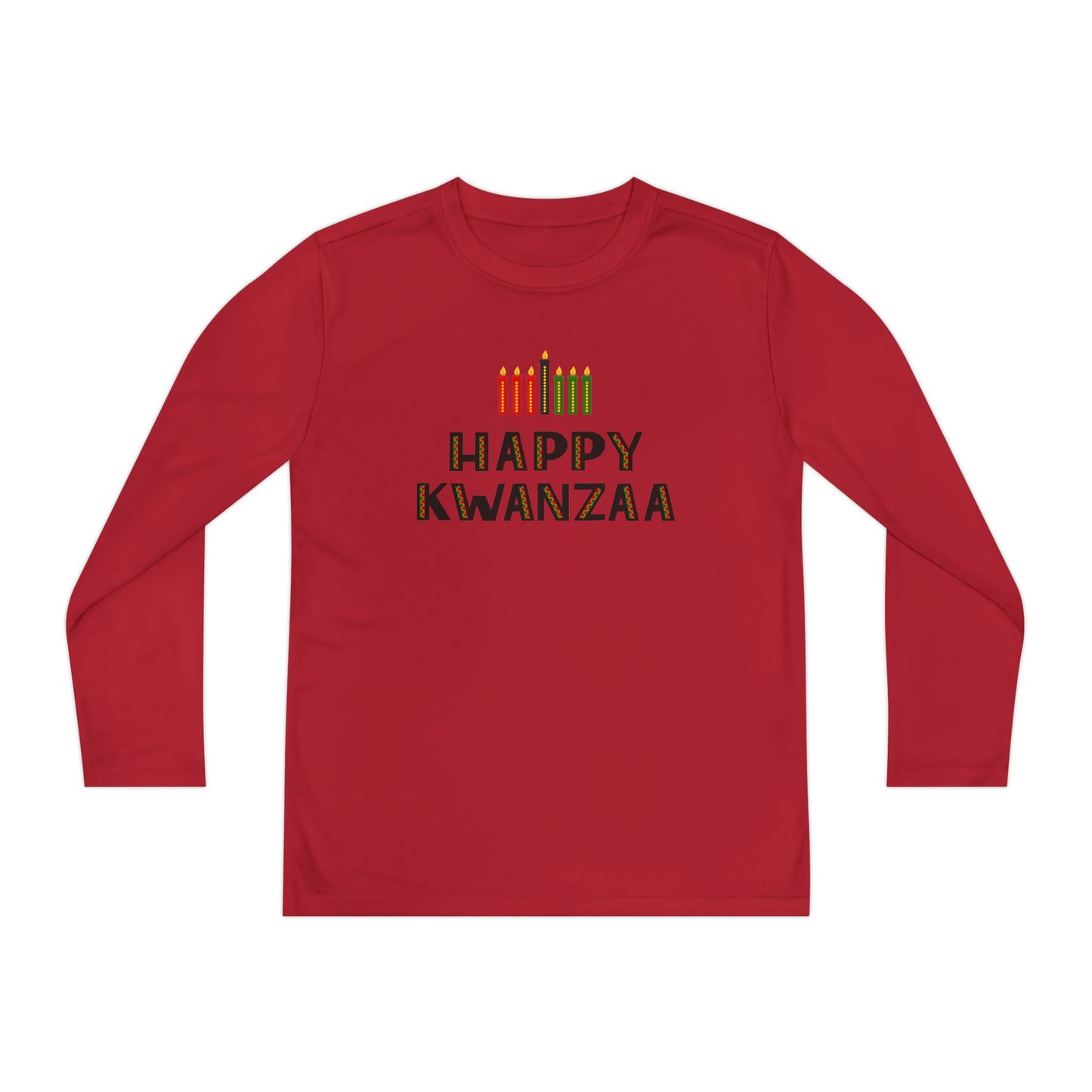 Happy Kwanzaa (Kinara) Youth Long Sleeve Tee