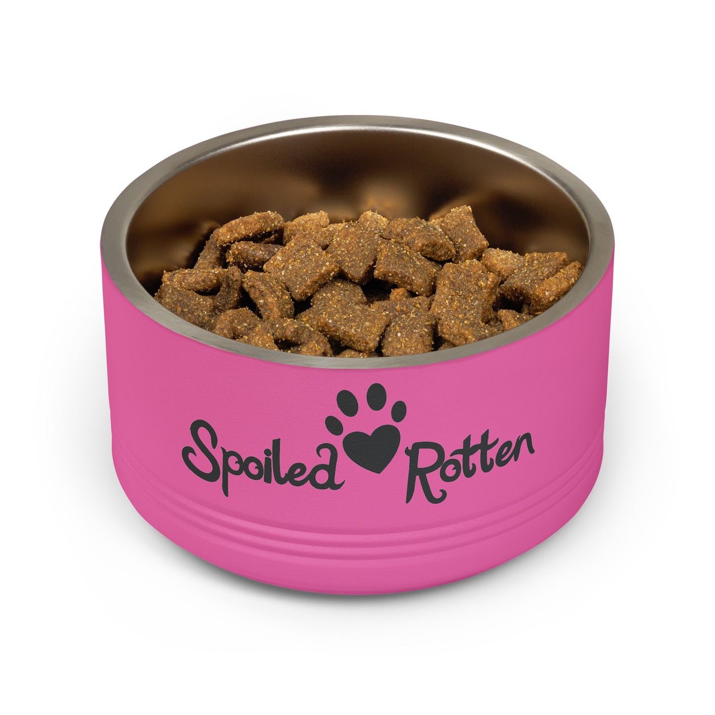 Spoiled Rotten Personalized Pet Bowl – 18oz Stainless Steel Dog & Cat Food Bowl