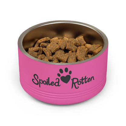 Spoiled Rotten Personalized Pet Bowl – 18oz Stainless Steel Dog & Cat Food Bowl