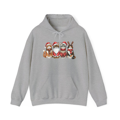 Santa Claus Cats Adult Heavy Blend™ Hooded Sweatshirt