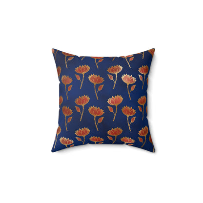 Crimson Luxe Petals Throw Pillow