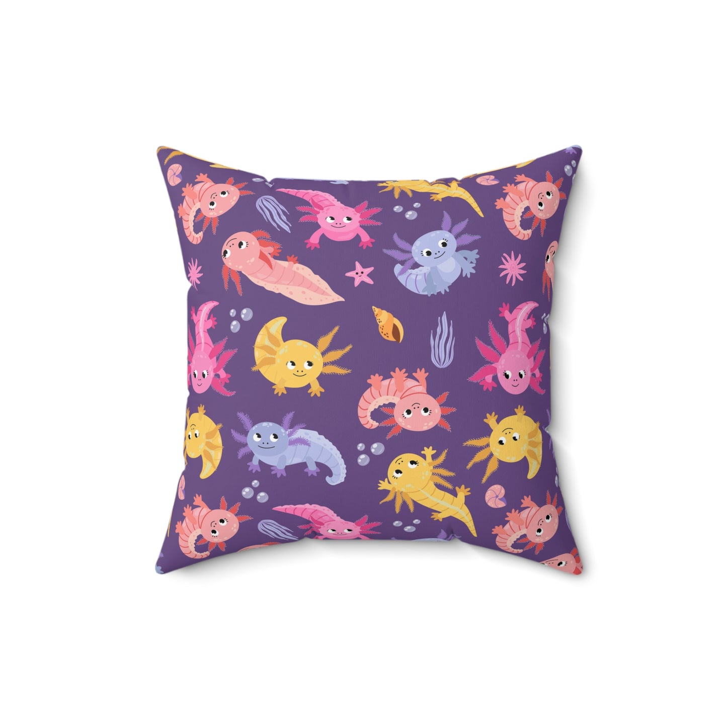 Axolotl Adventures Throw Pillow