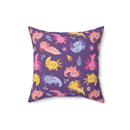 Axolotl Adventures Throw Pillow