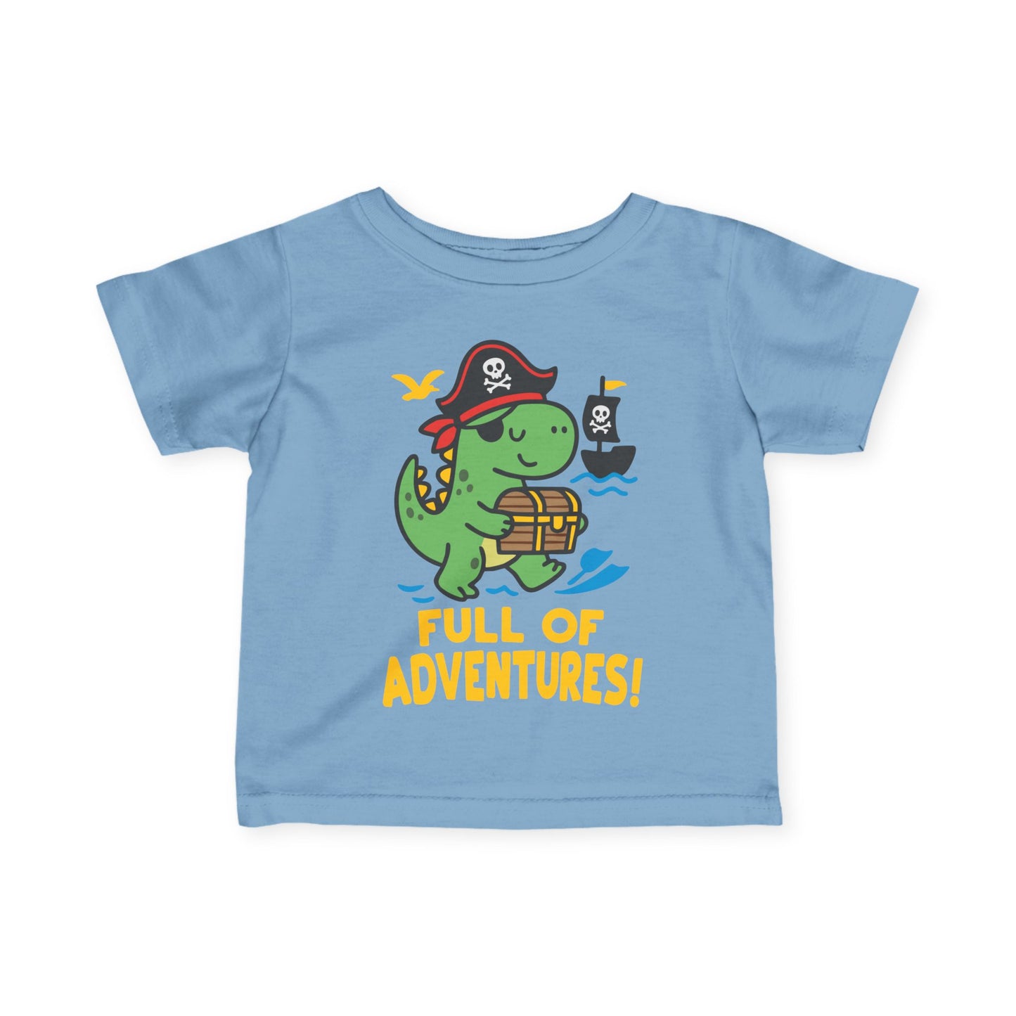 ""Full of Adventures (Dino Pirate) Infant Soft T-Shirt