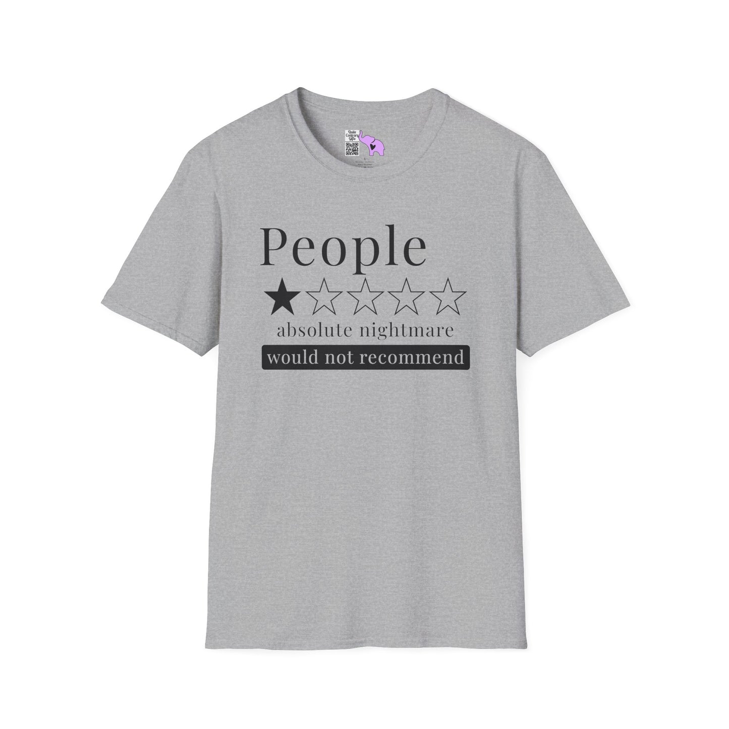 People 1 Star Absolute Nightmare Would Not Recommend Adult T-shirt