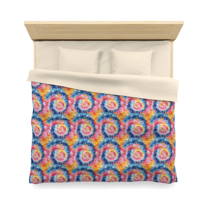 Retro Vortex Microfiber Duvet Cover